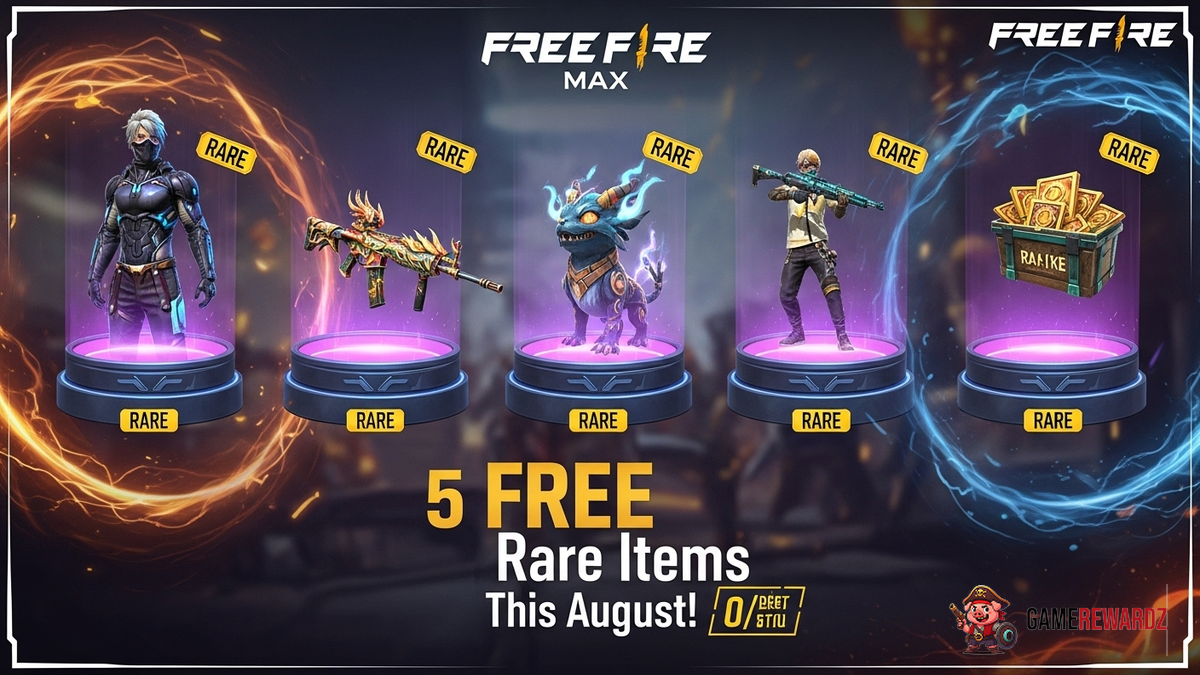 Free Fire MAX: 5 FREE Rare Items This August!